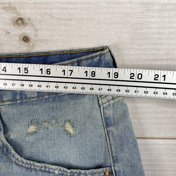 Wild Fable Shorts Womens Jr 17 Super High Rise Denim Jean 3” Inseam Cut Off NWT - Picture 5 of 11